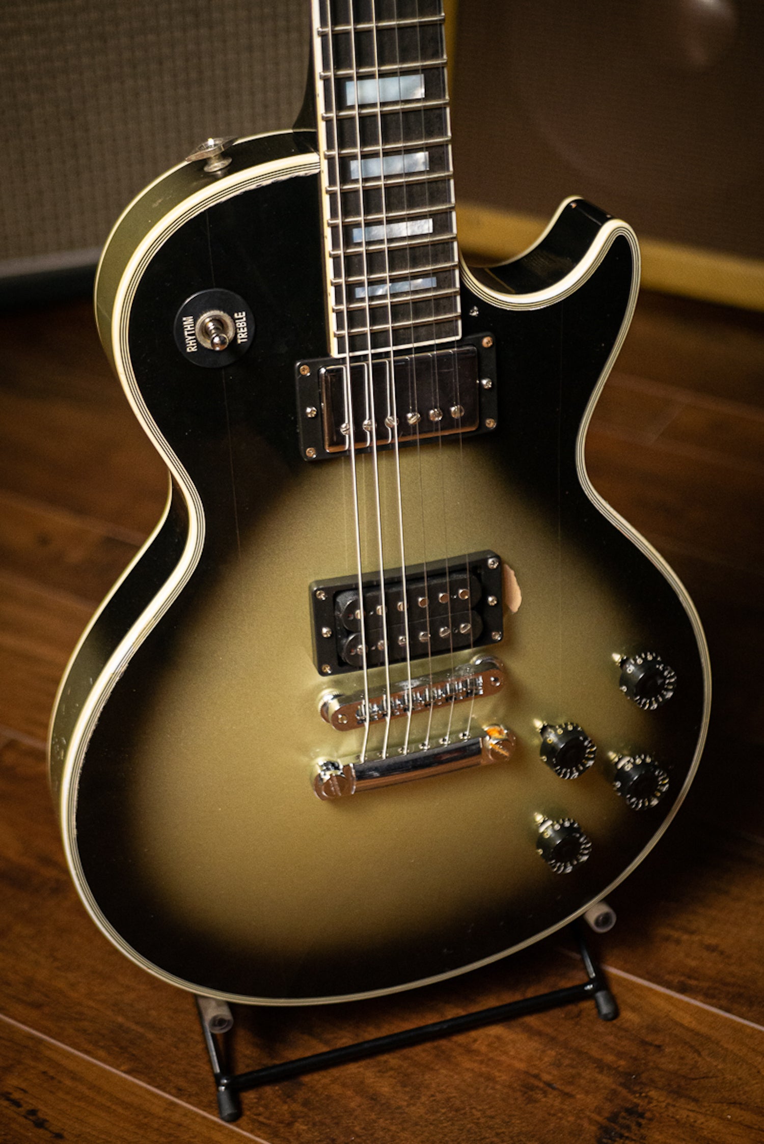 Gibson Custom Shop Adam Jones 1979 Les Paul Custom VOS Electric Guitar - Vintage Silverburst Aged