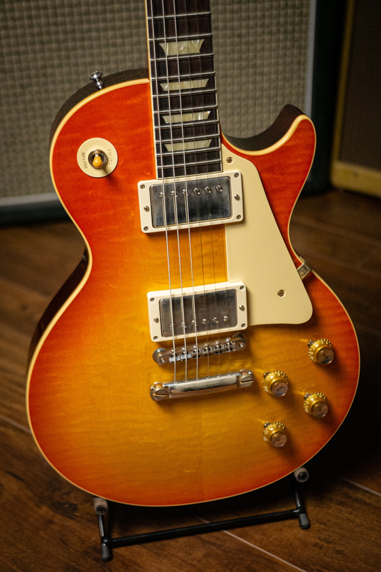 Gibson Custom Shop 60th Anniversary 1960 Les Paul Standard V2 VOS Electric Guitar - Orange Lemon Fade
