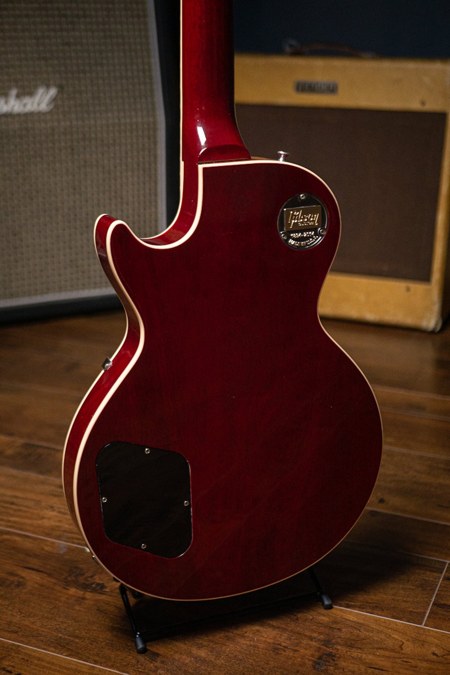 2014 Gibson Custom Shop Les Paul Long Scale 25.5” Electric Guitar - Washed Cherry Sunburst