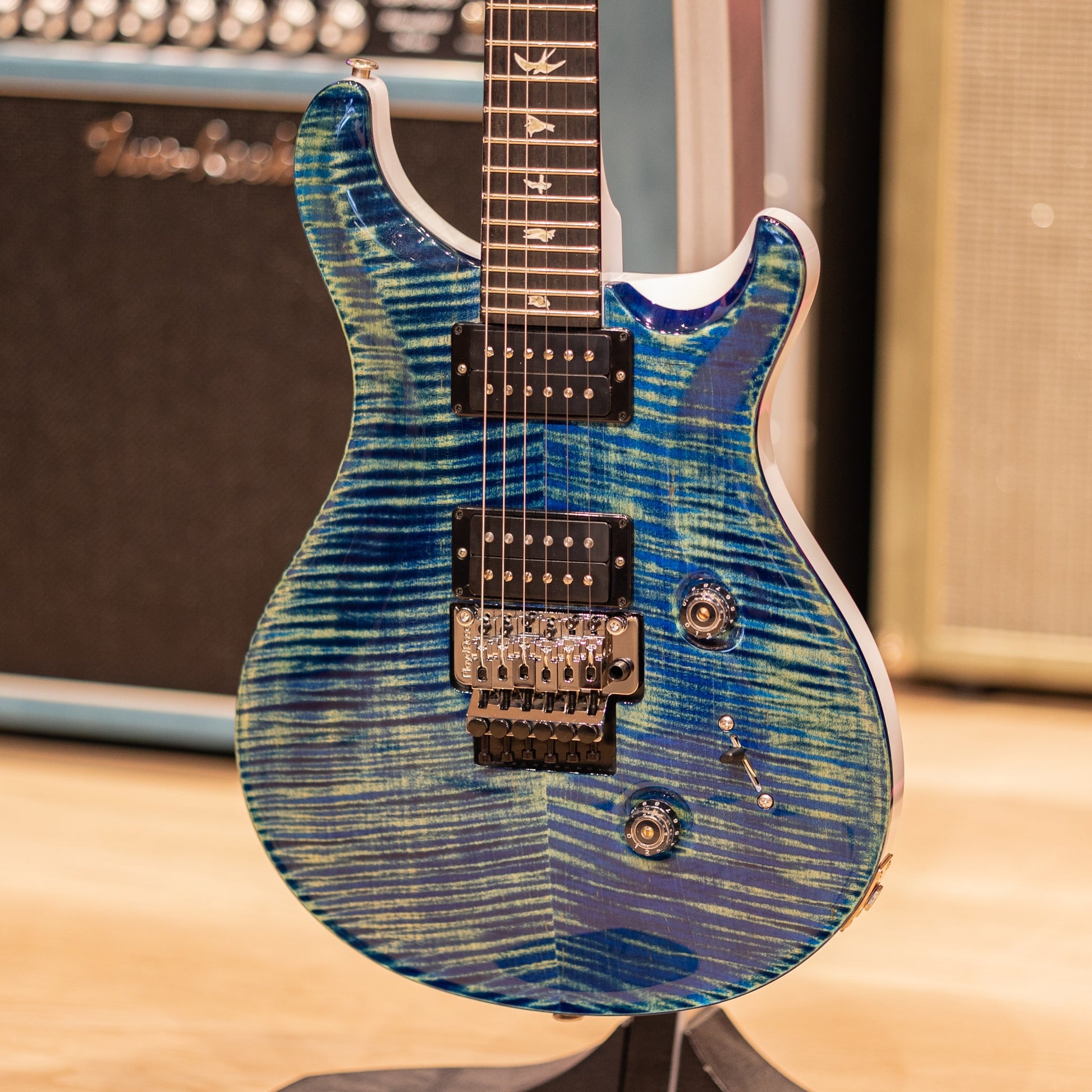 PRS Custom 24 Floyd 10-Top - River Blue Pearl