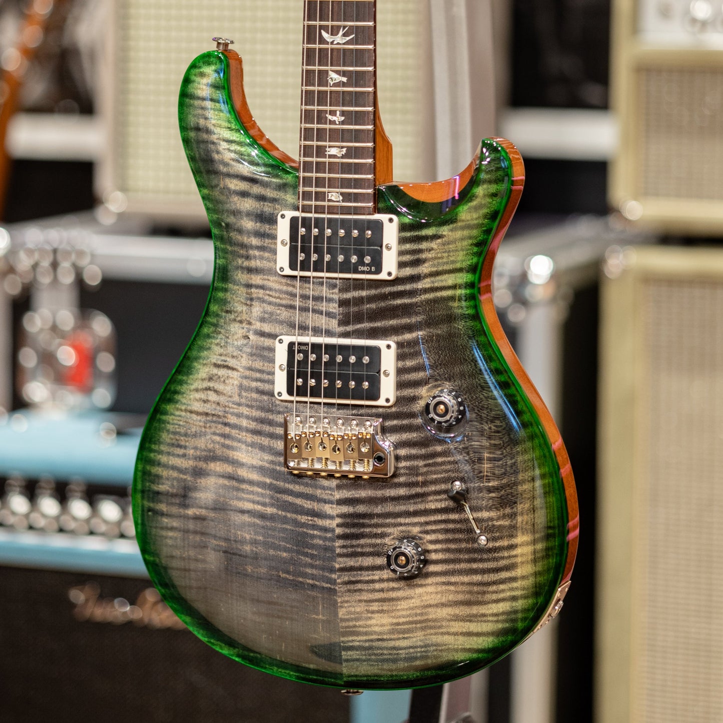 PRS Custom 24 - Charcoal Emerald Green Burst