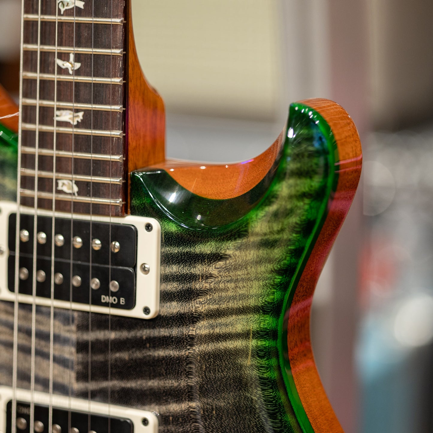 PRS Custom 24 - Charcoal Emerald Green Burst