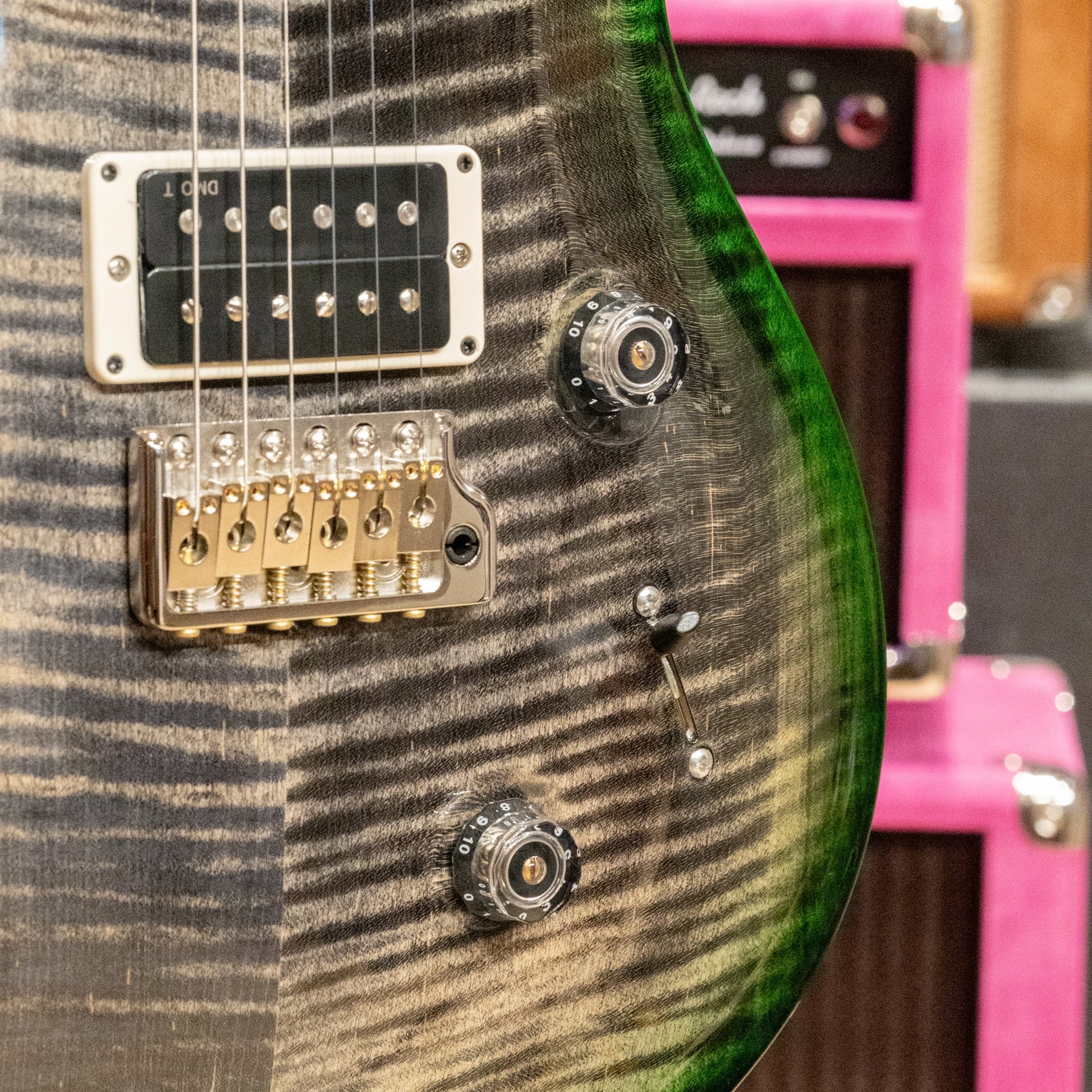 PRS Custom 24 - Charcoal Emerald Green Burst