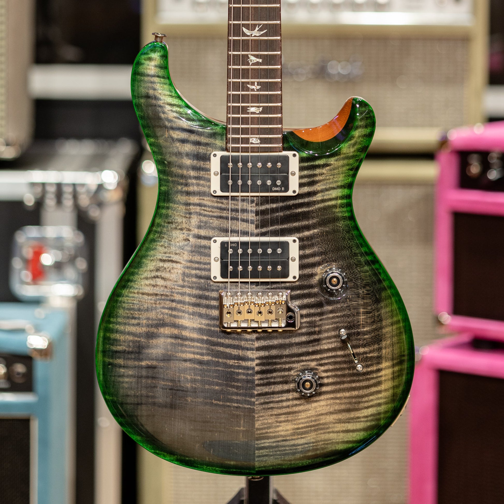 PRS Custom 24 - Charcoal Emerald Green Burst