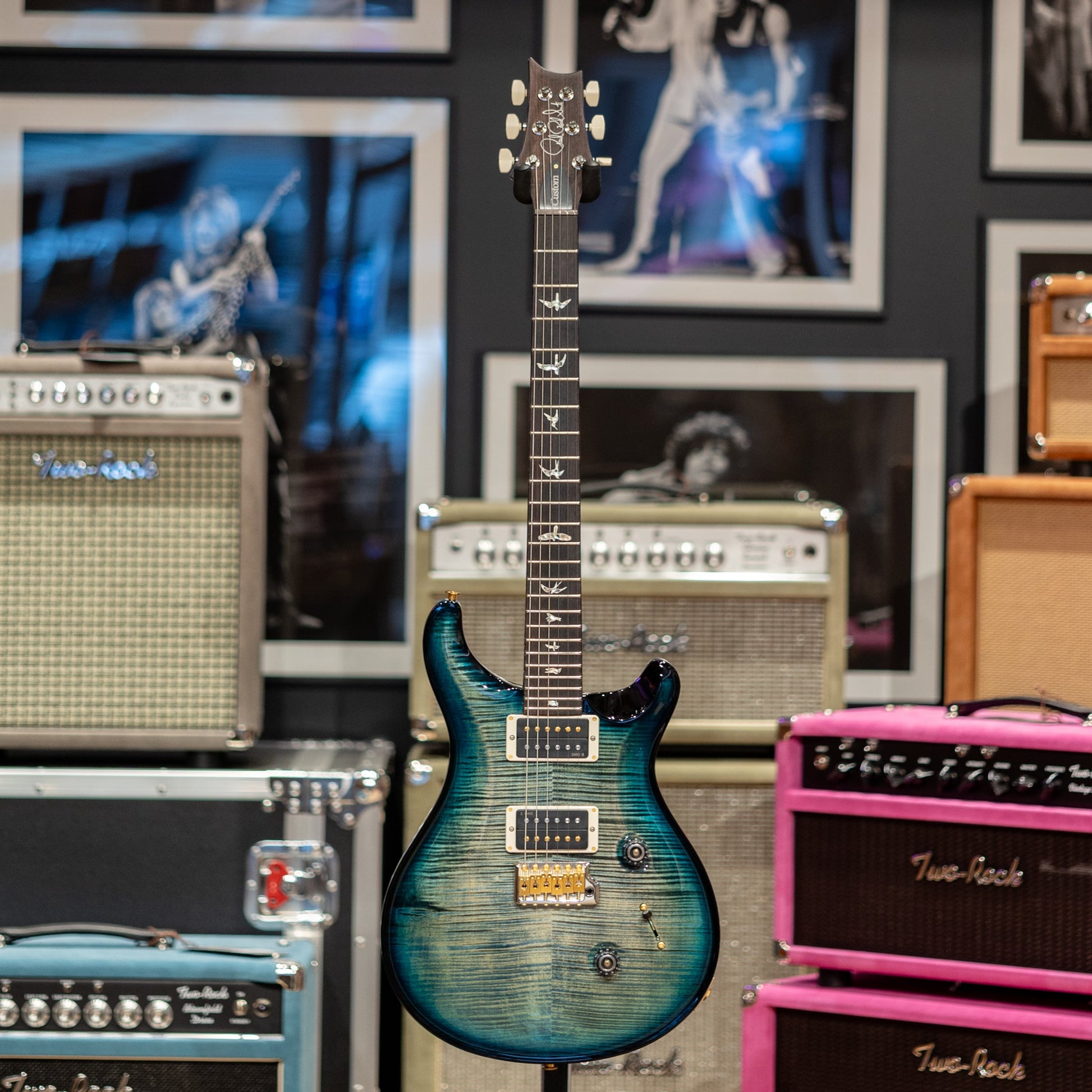 PRS Custom 24 10-Top - "Sprayer's Choice" Teal Mist Smokeburst