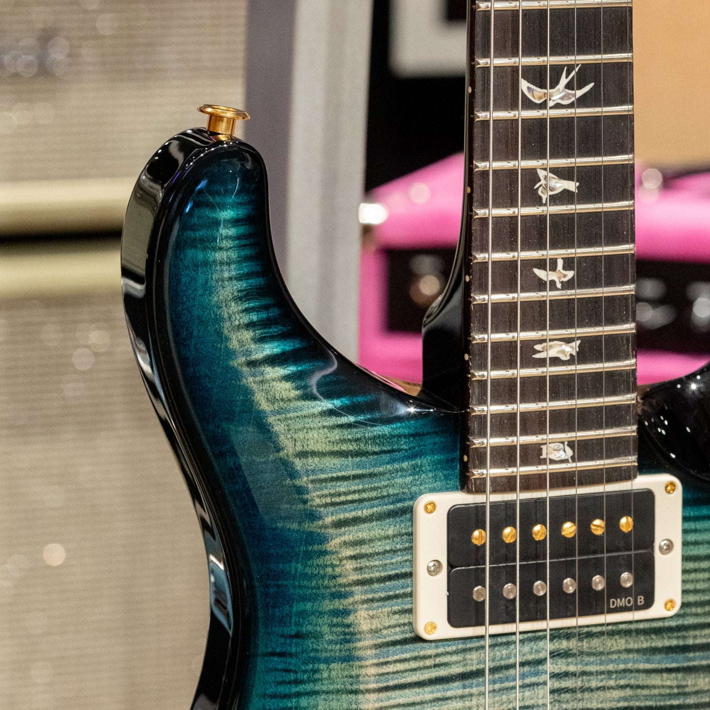 PRS Custom 24 10-Top - "Sprayer's Choice" Teal Mist Smokeburst