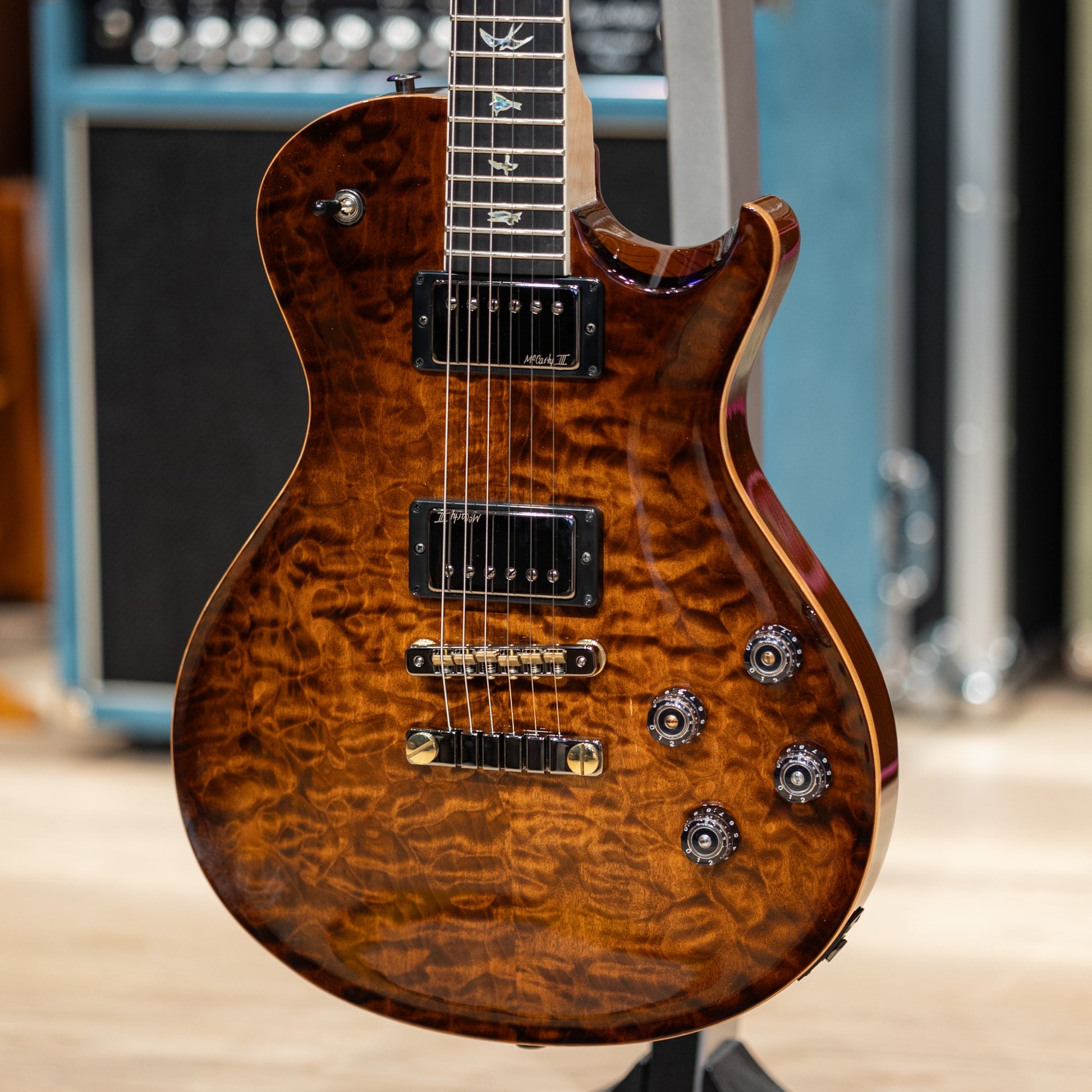 PRS Wood Library McCarty 594 Singlecut 10-Top - Orange Tiger Quilt