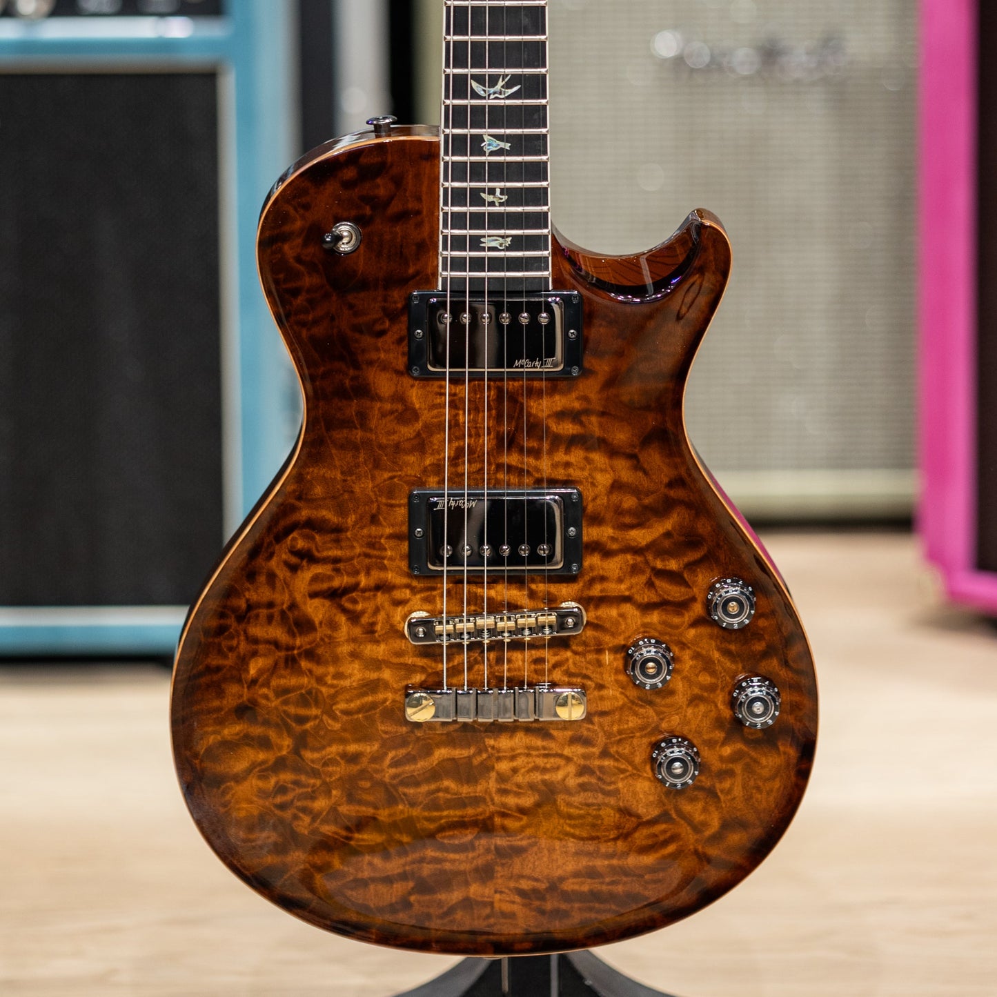 PRS Wood Library McCarty 594 Singlecut 10-Top - Orange Tiger Quilt