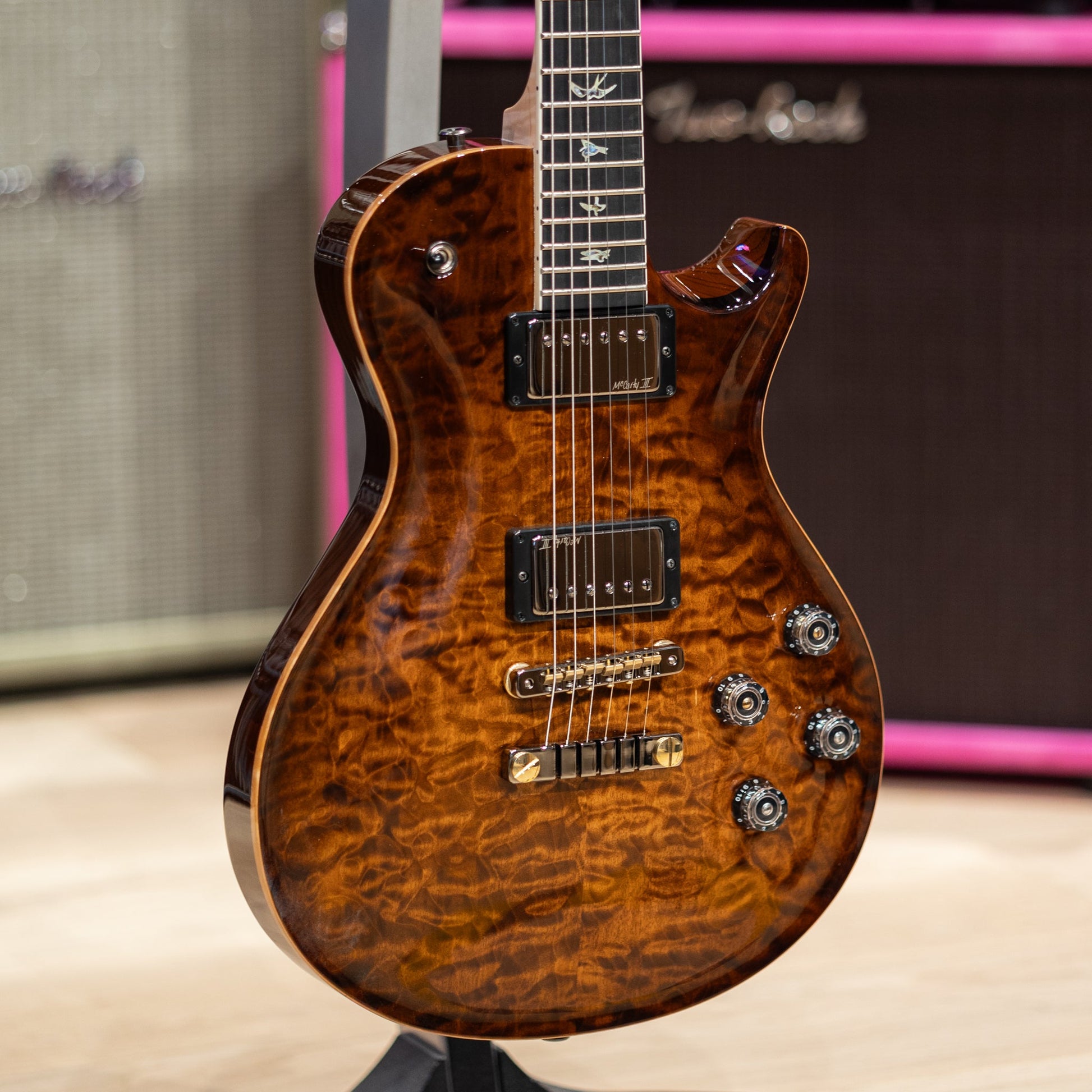 PRS Wood Library McCarty 594 Singlecut 10-Top - Orange Tiger Quilt