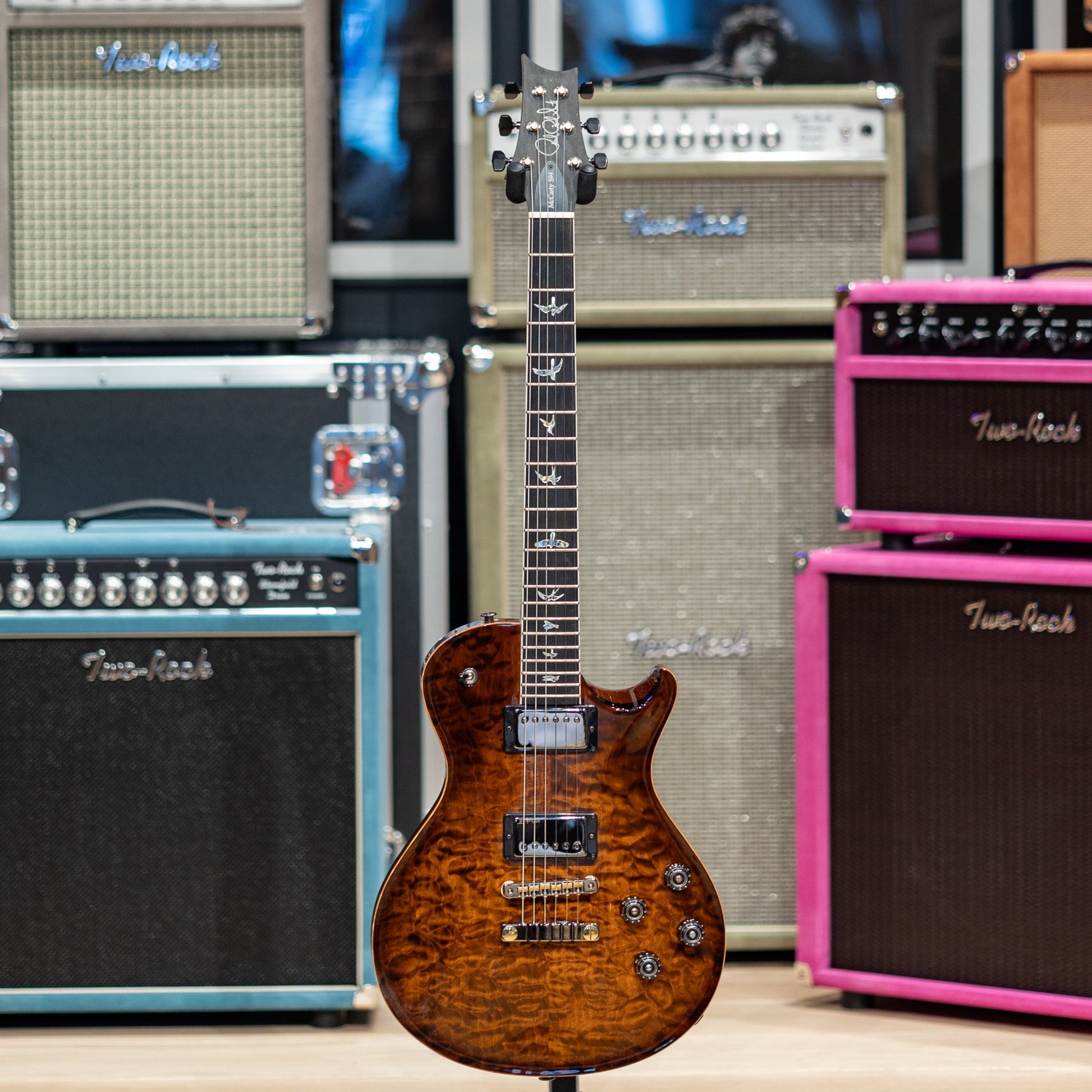 PRS Wood Library McCarty 594 Singlecut 10-Top - Orange Tiger Quilt