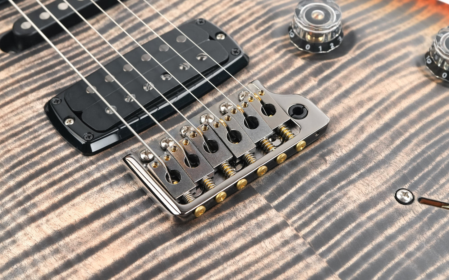 PRS Modern Eagle V Wood Library Satin Ten Top Burnt Maple Leaf 2024