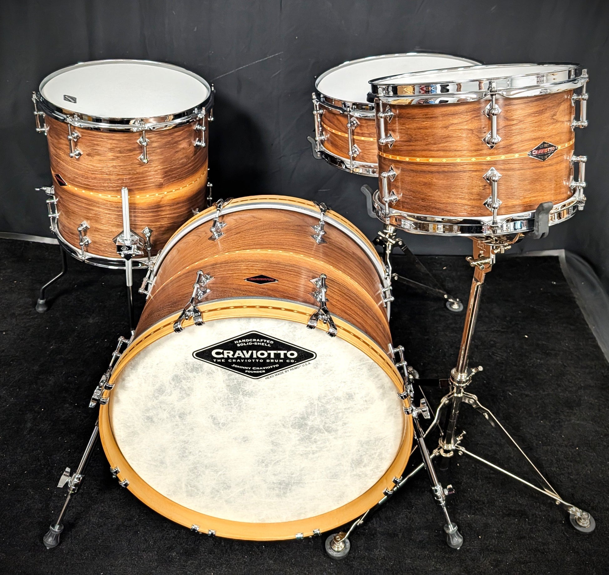 Walnut with Cherry Inlay 4 Piece Shell Pack