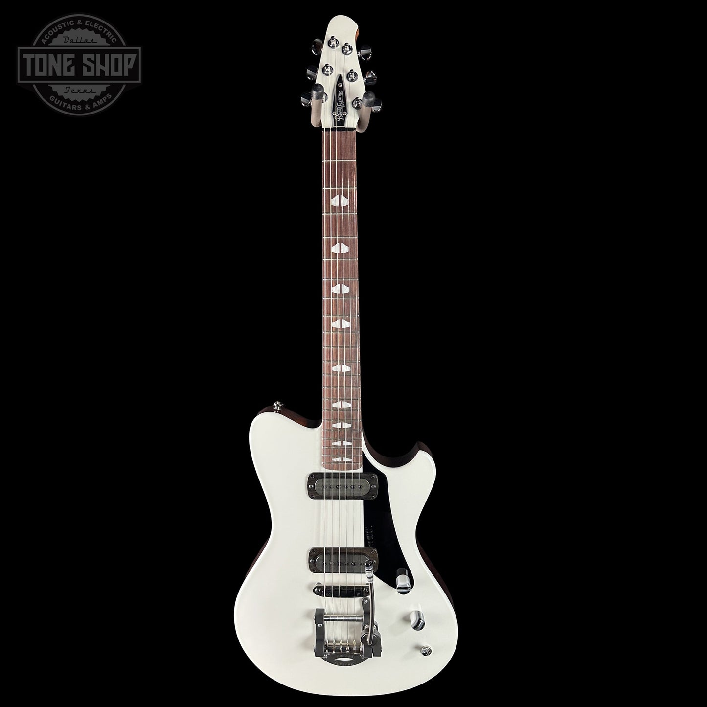 Powers Electric A-Type Pearl White FF42 Anodized Camtail Matching Headstock w/softcase B279