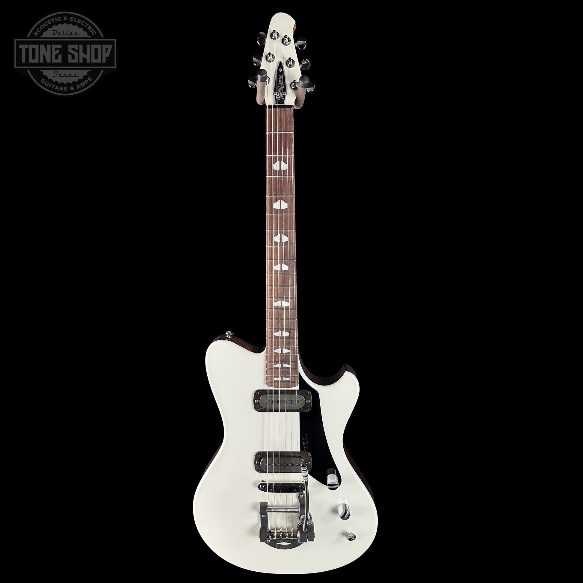 Powers Electric A-Type Pearl White FF42 Anodized Camtail Matching Headstock w/softcase B279