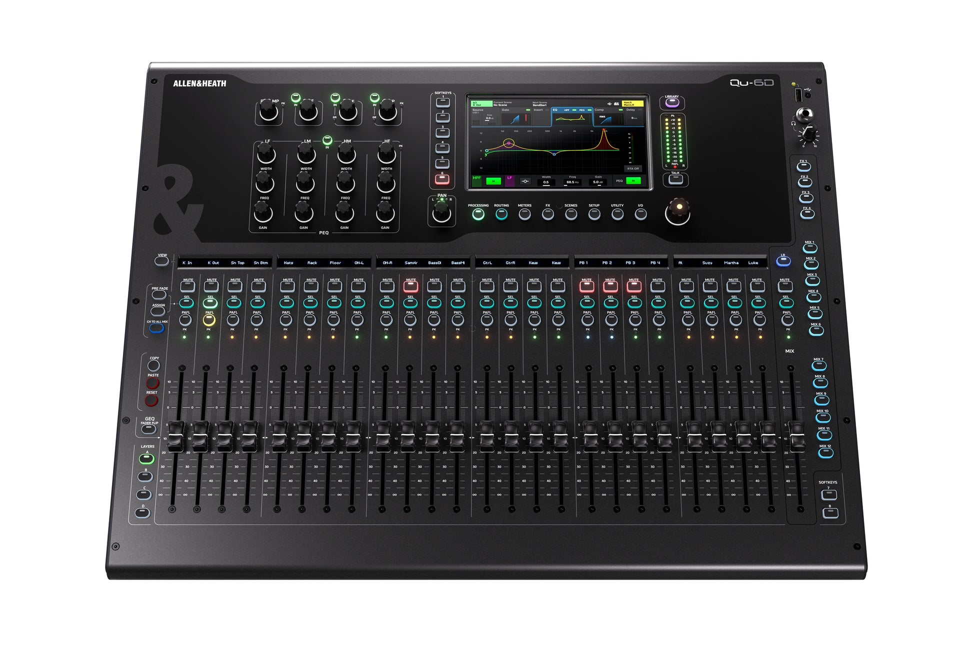 Allen & Heath Qu-6D - 24 Channel 96kHz Digital Mixing Console w/ Dante Interface