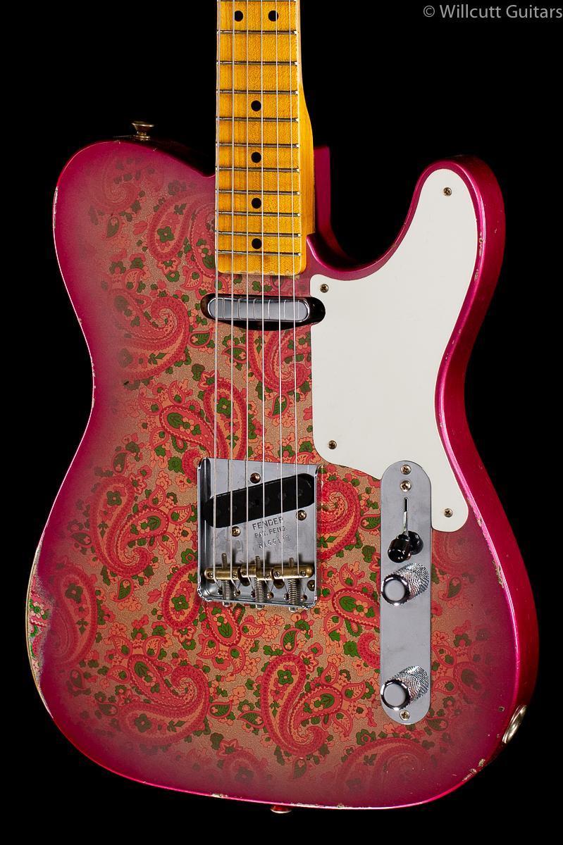 Fender Custom Shop LTD Roasted Pine Double Bound Esquire Relic NAMM Faded Aged Pink Paisley