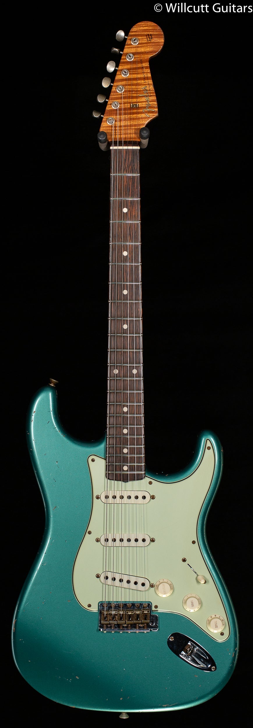 Fender Custom Shop Masterbuilt Dennis Galuszka Roasted 59 Strat Aged Surf Green Brazilian Rosewood