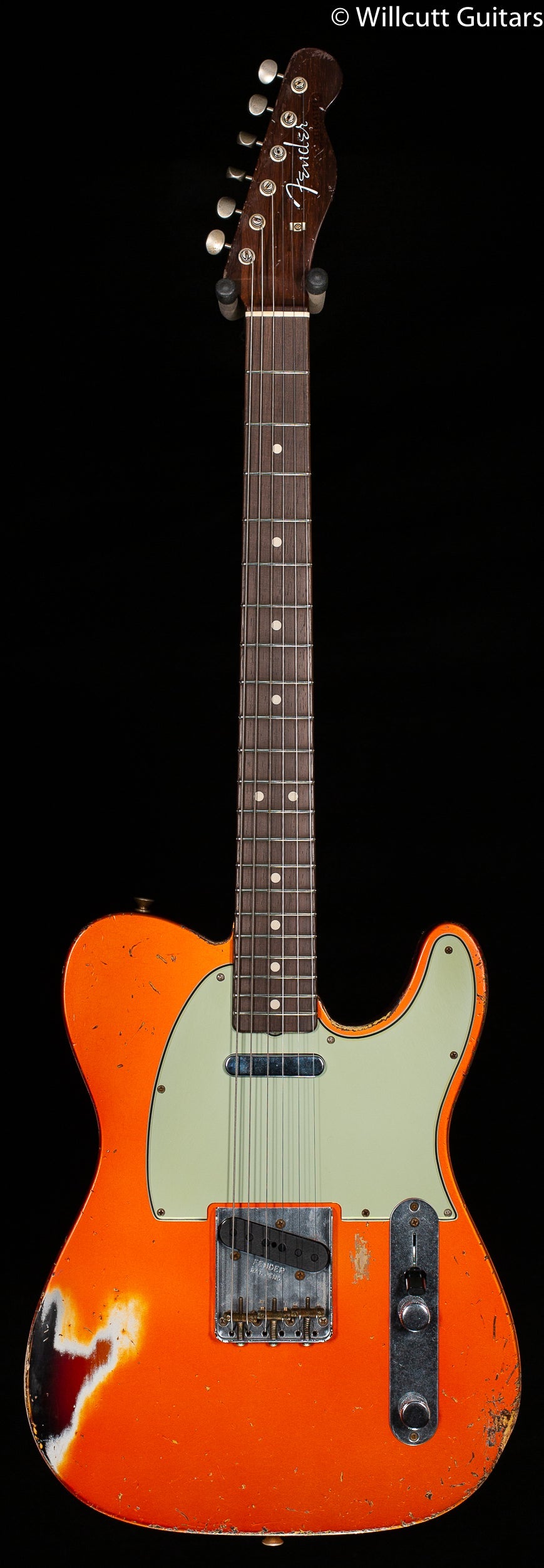 Fender Custom Shop Masterbuilt Dennis Galuszka 60s Telecaster Candy Tangerine over 3-Tone Sunburst Brazilian Rosewood