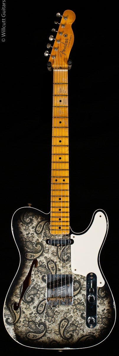 Fender Custom Shop LTD Double Esquire Thinline Custom Relic Aged Black Paisley (591)