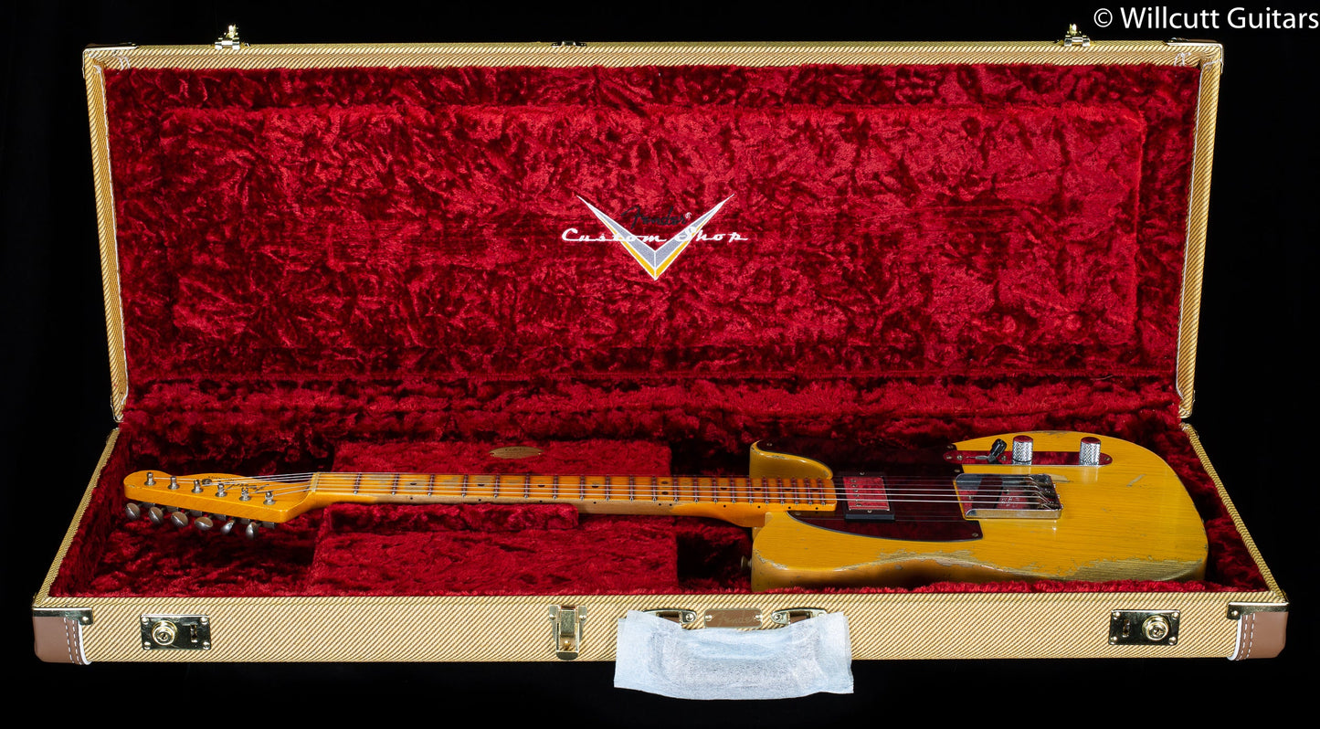 Fender Custom Shop Limited Edition '51 HS Telecaster Heavy Relic Maple Fingerboard Aged Butterscotch Blonde