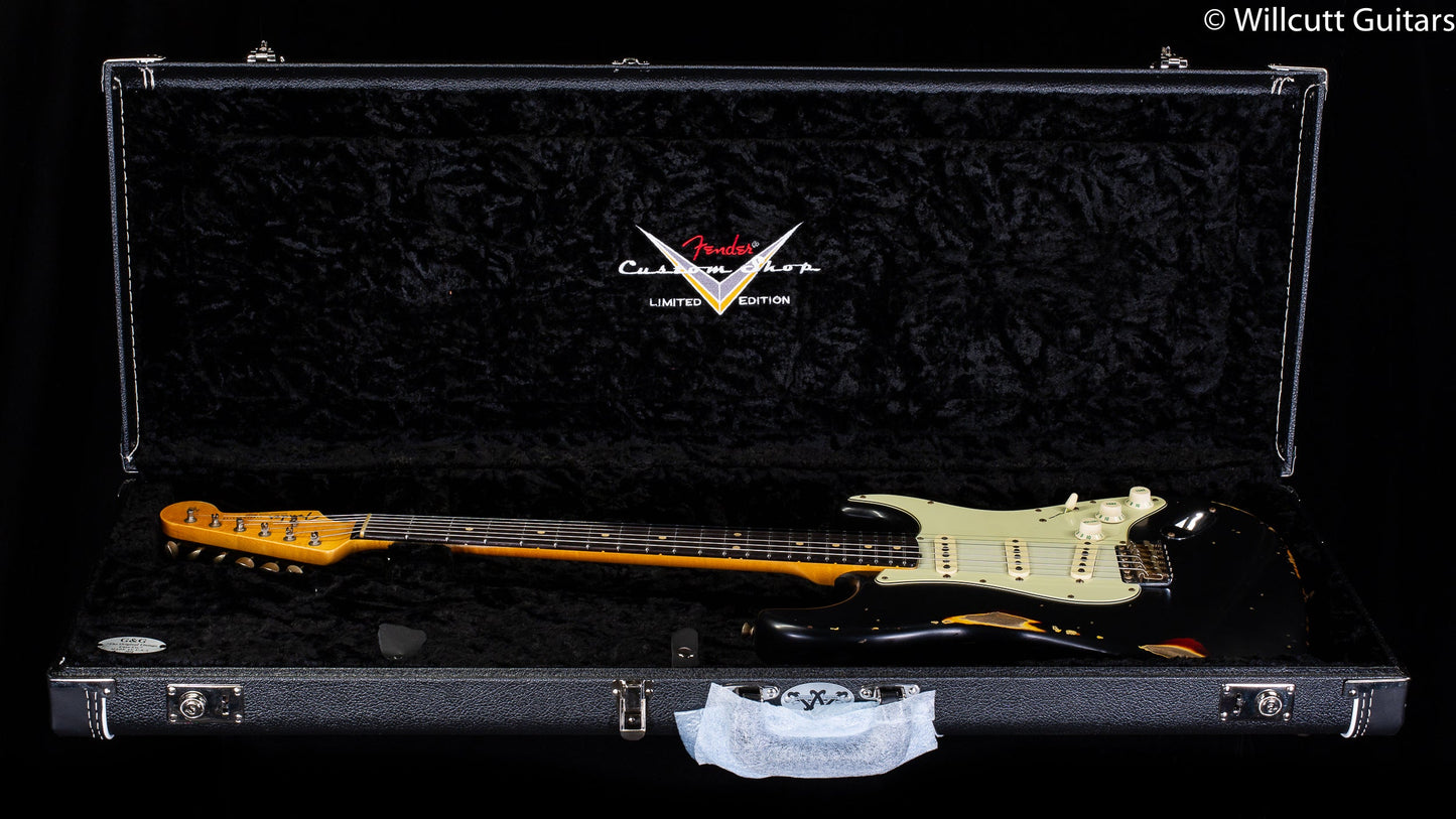 Fender Custom Shop Willcutt True '62 Stratocaster Journeyman Relic Black over 3TS '59 C