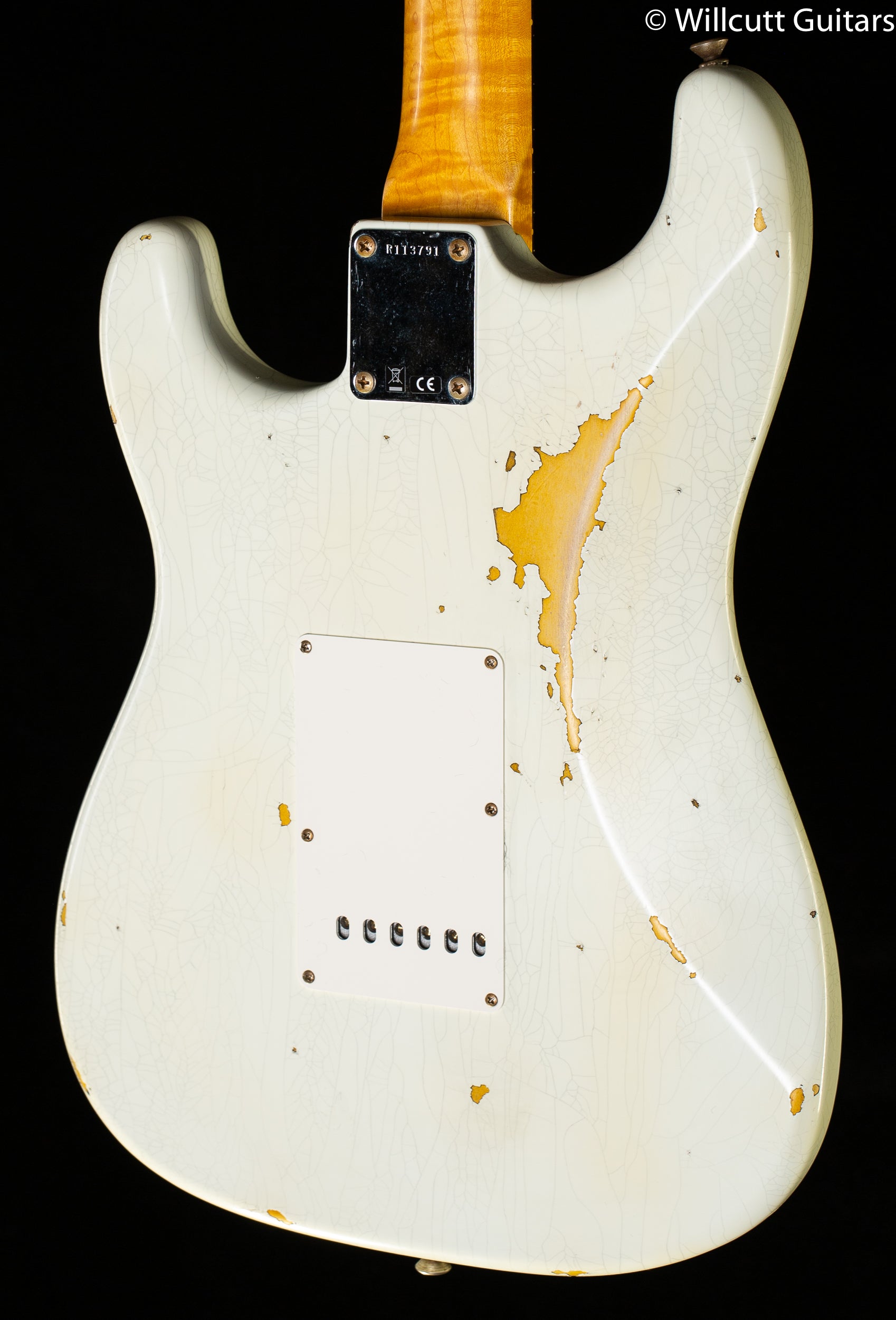 Fender Custom Shop Willcutt True '62 Stratocaster Journeyman Relic Olympic White Over Sunburst '59 C (791)