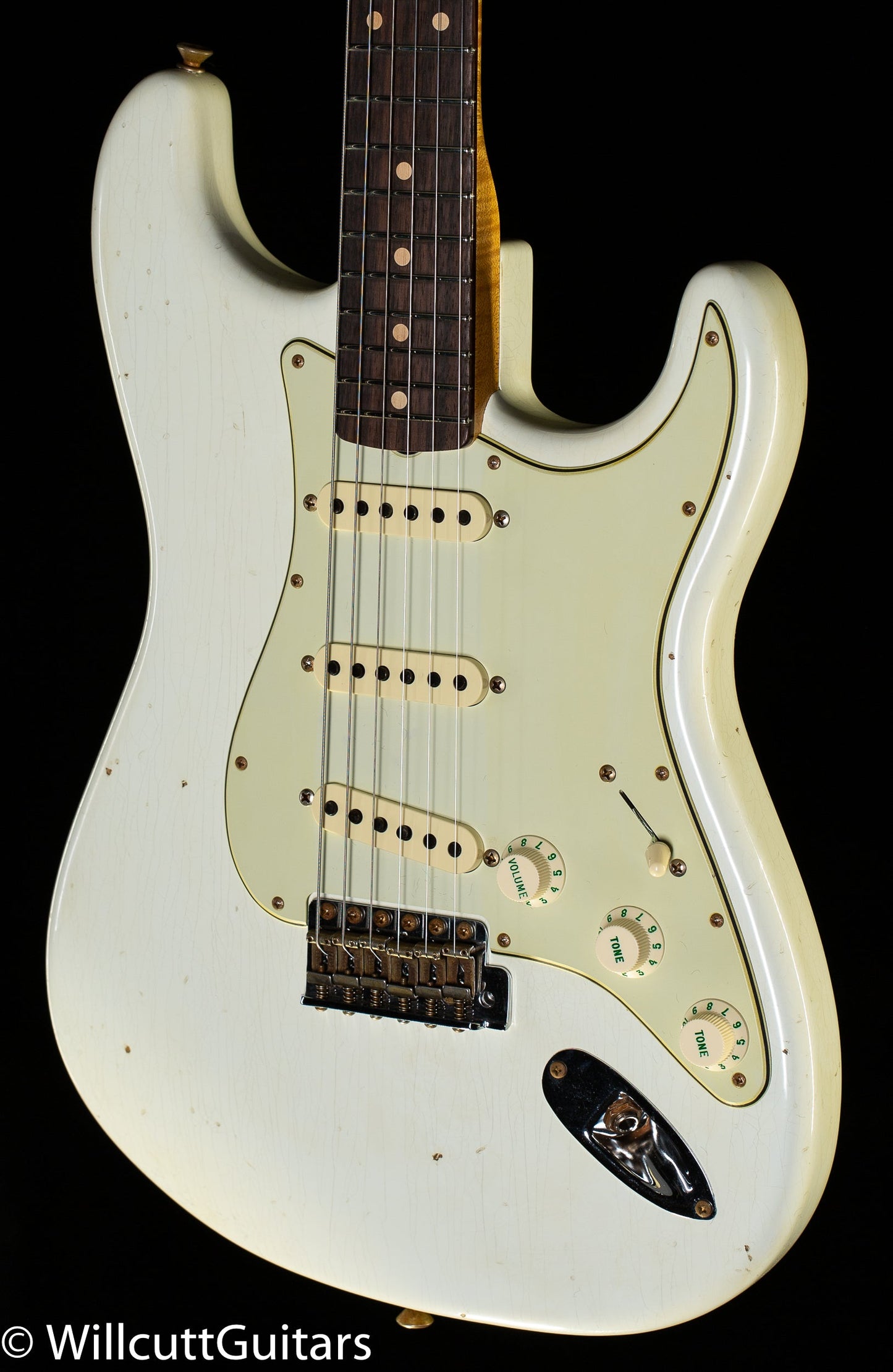 Fender Custom Shop Willcutt True '62 Stratocaster Journeyman Relic Olympic White 60s Oval C