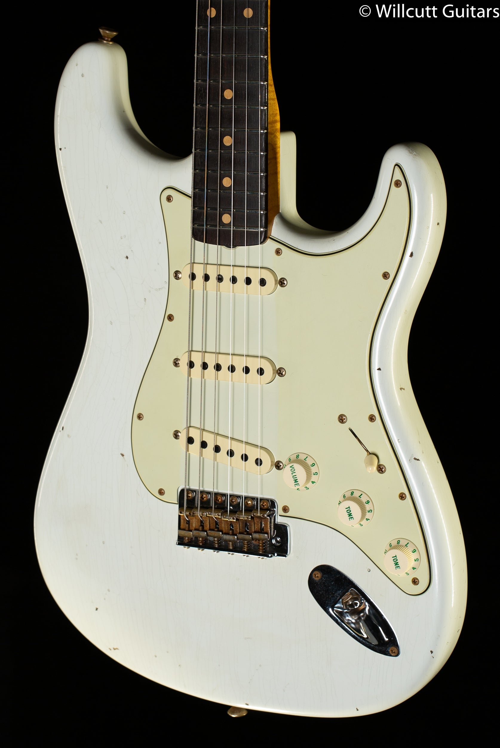 Fender Custom Shop Willcutt True '62 Stratocaster Journeyman Relic Olympic White Large C