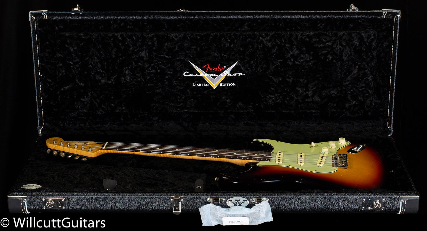 Fender Custom Shop Willcutt True '62 Stratocaster Journeyman Relic 3-Tone Sunburst 60s Oval C (723)