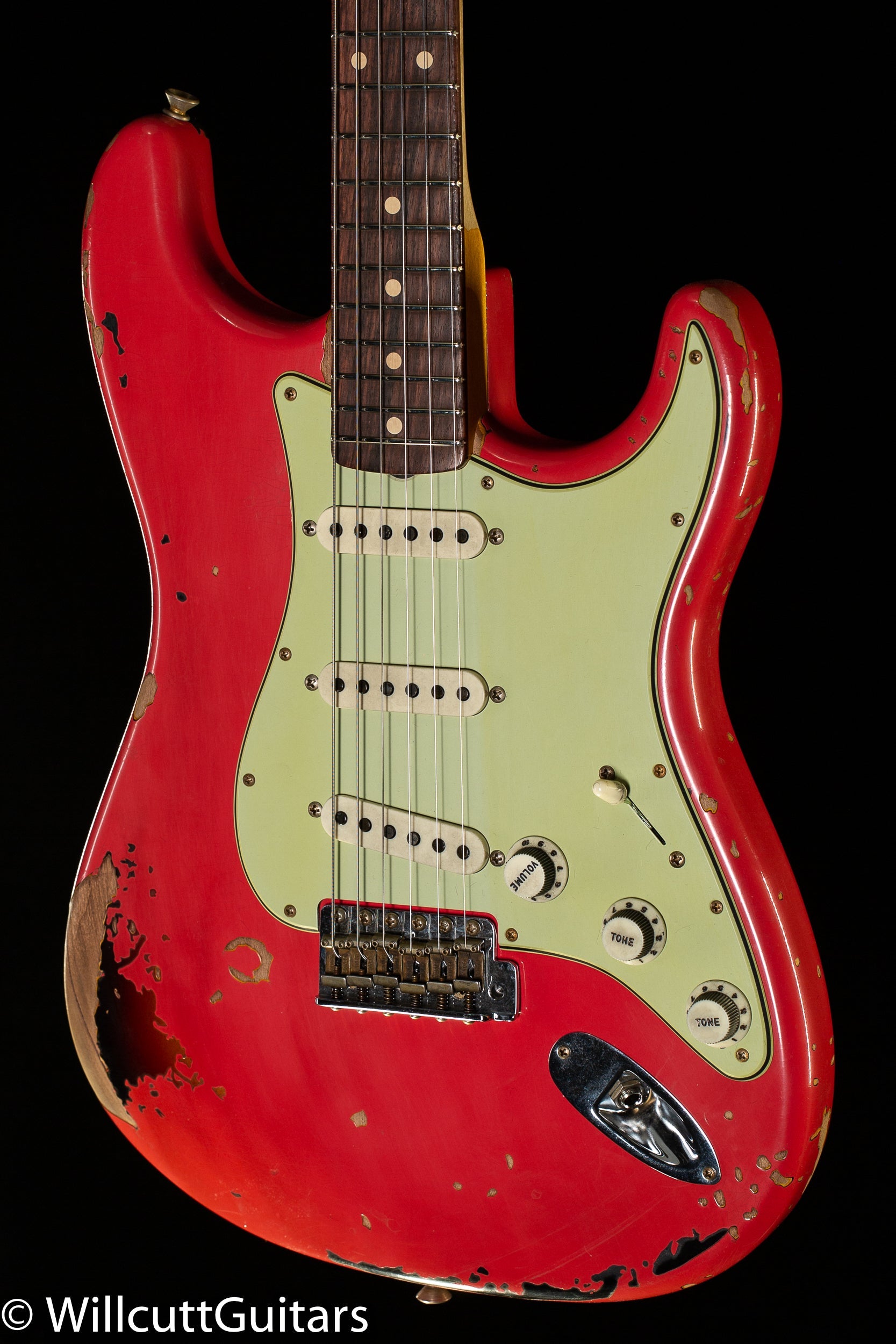 Fender Custom Shop Michael Landau Signature 1963 Stratocaster Round-Laminated Rosewood Fiesta Red over 3-Color Sunburst (824)