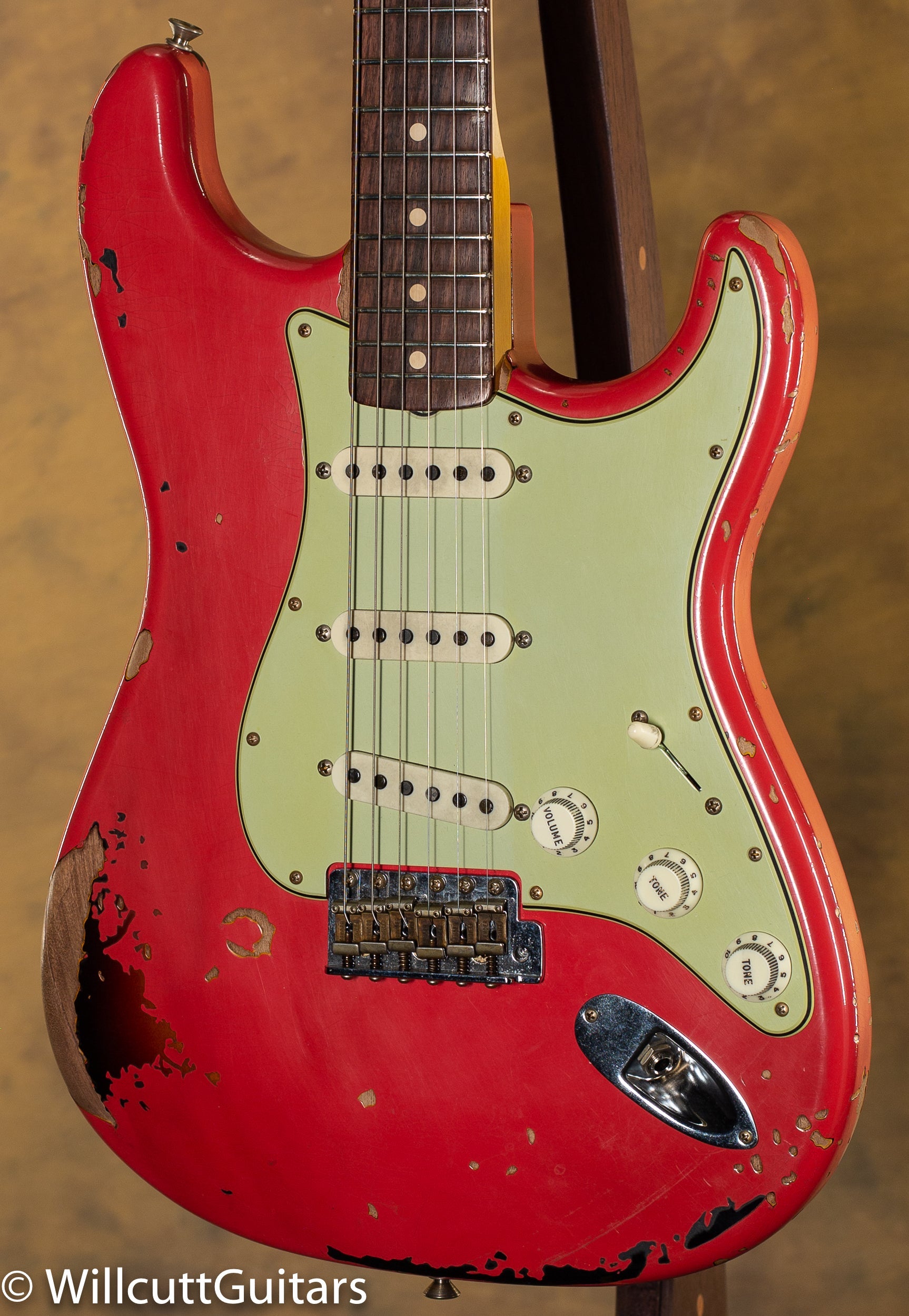 Fender Custom Shop Michael Landau Signature 1963 Stratocaster Round-Laminated Rosewood Fiesta Red over 3-Color Sunburst