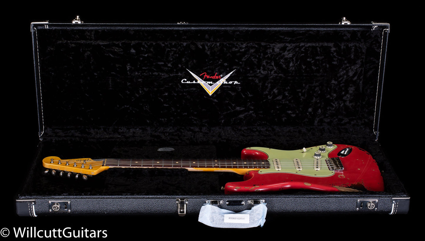 Fender Custom Shop Michael Landau Signature 1963 Stratocaster Round-Laminated Rosewood Fiesta Red over 3-Color Sunburst (824)