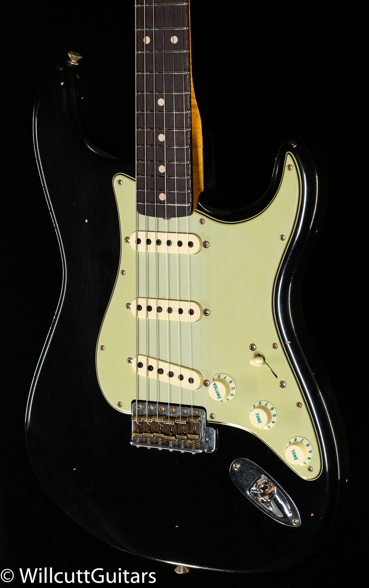 Fender Custom Shop Willcutt True '62 Stratocaster Journeyman Relic Black 60s Oval C (885)