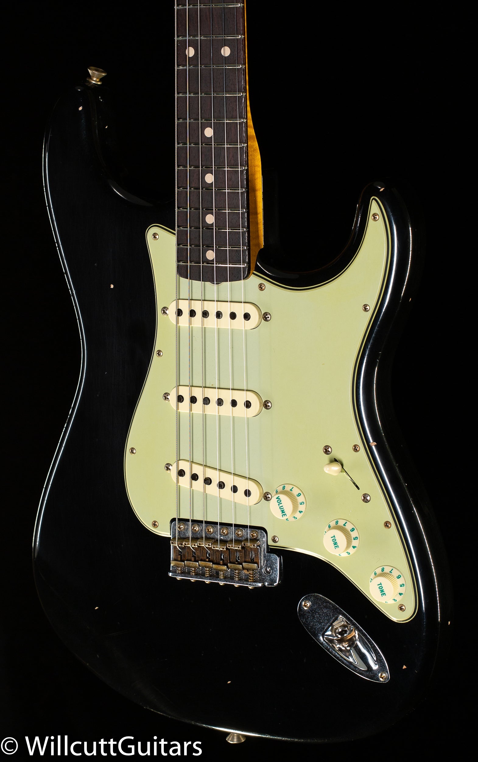 Fender Custom Shop Willcutt True '62 Stratocaster Journeyman Relic Black 60s Oval C (885)