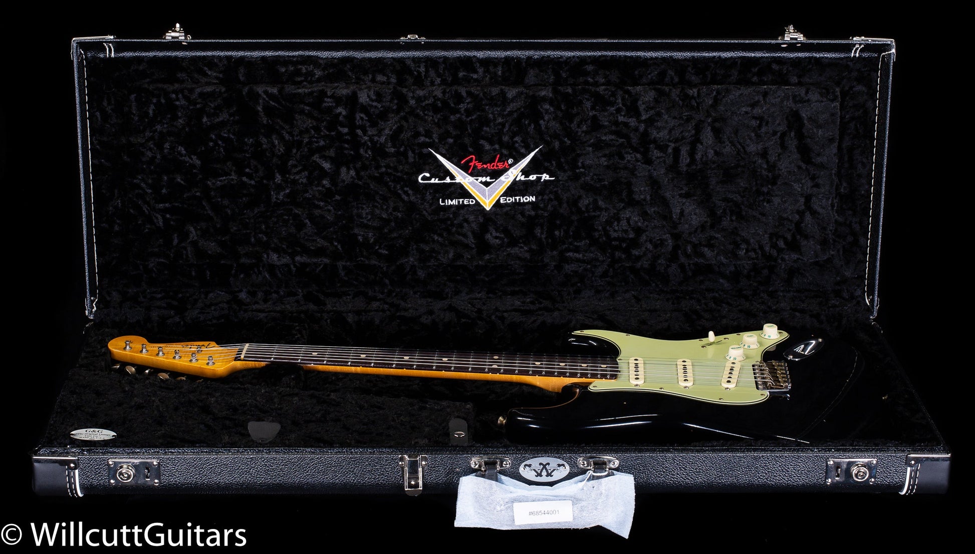 Fender Custom Shop Willcutt True '62 Stratocaster Journeyman Relic Black 60s Oval C (885)