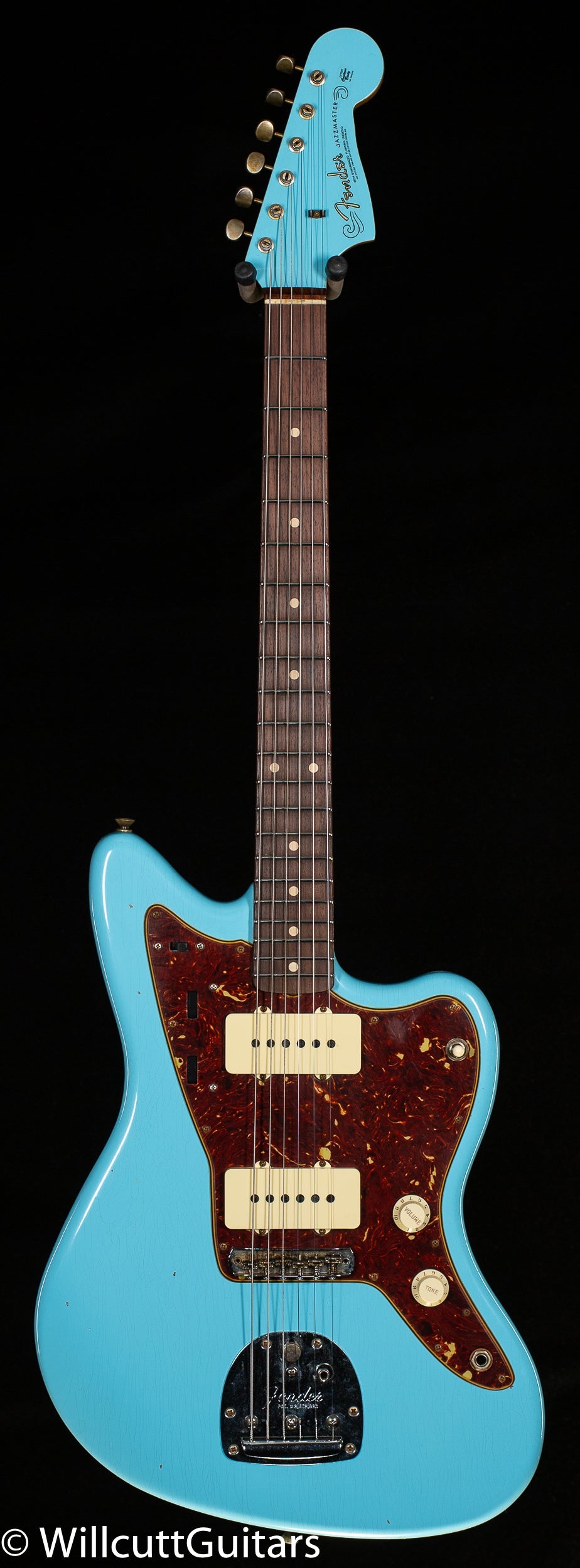 Fender Custom Shop 1962 Jazzmaster Journeyman Relic Painted Head Cap Daphne Blue (079)