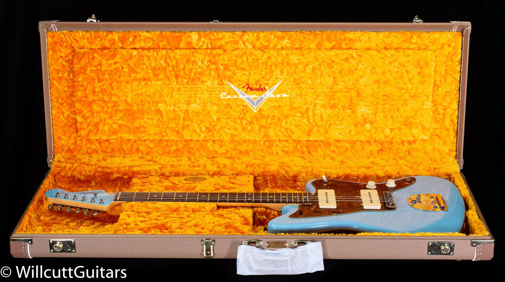 Fender Custom Shop 1962 Jazzmaster Journeyman Relic Painted Head Cap Daphne Blue (079)