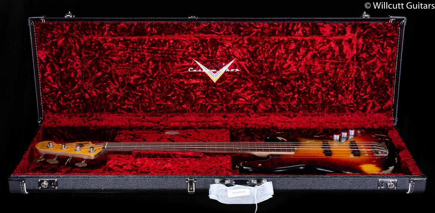 Fender Custom Shop Jaco Pastorius Tribute Fretless Jazz Bass, Rosewood Fingerboard, 3-Color Sunburst (682)
