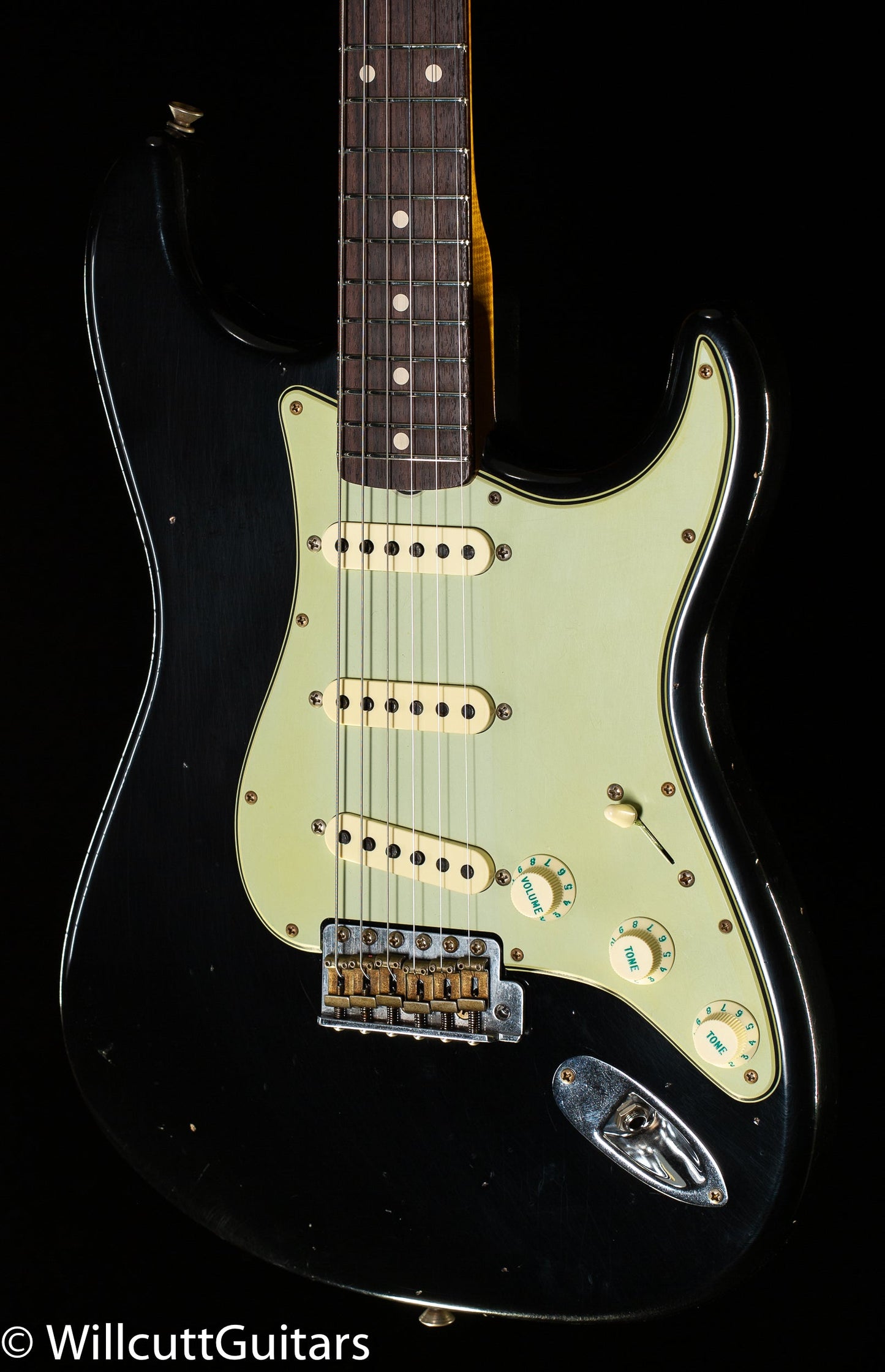 Fender Custom Shop Willcutt True '62 Stratocaster Journeyman Relic Black 60s Oval C (917)