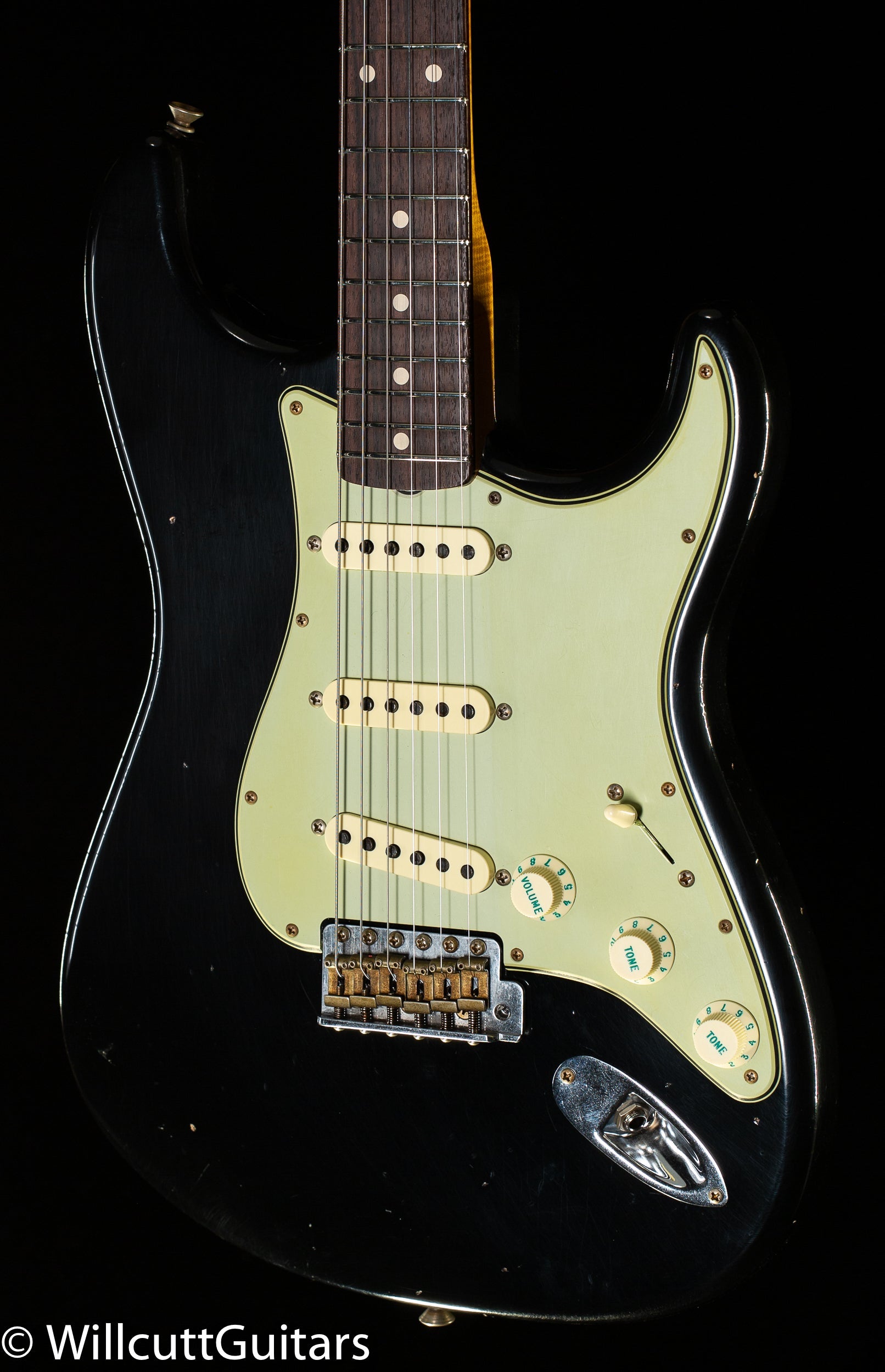 Fender Custom Shop Willcutt True '62 Stratocaster Journeyman Relic Black 60s Oval C (917)