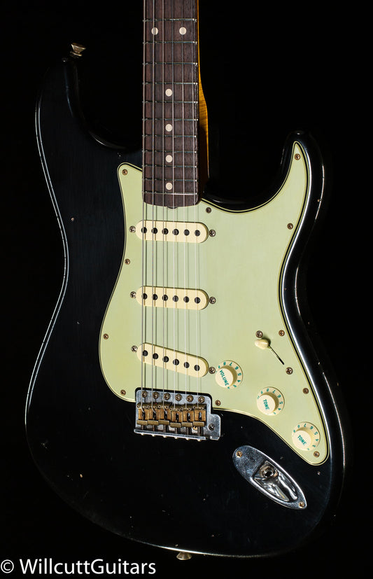Fender Custom Shop Willcutt True '62 Stratocaster Journeyman Relic Black 60s Oval C (917)