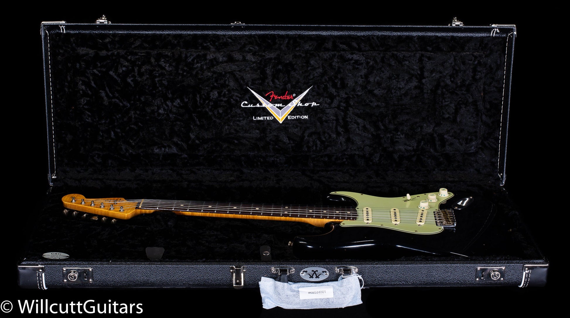 Fender Custom Shop Willcutt True '62 Stratocaster Journeyman Relic Black 60s Oval C (917)