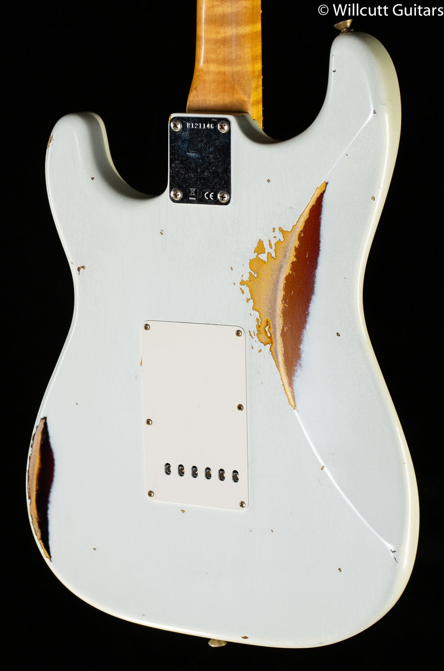 Fender Custom Shop Willcutt True '62 Stratocaster Journeyman Relic Olympic White Over Sunburst '59 C (146)