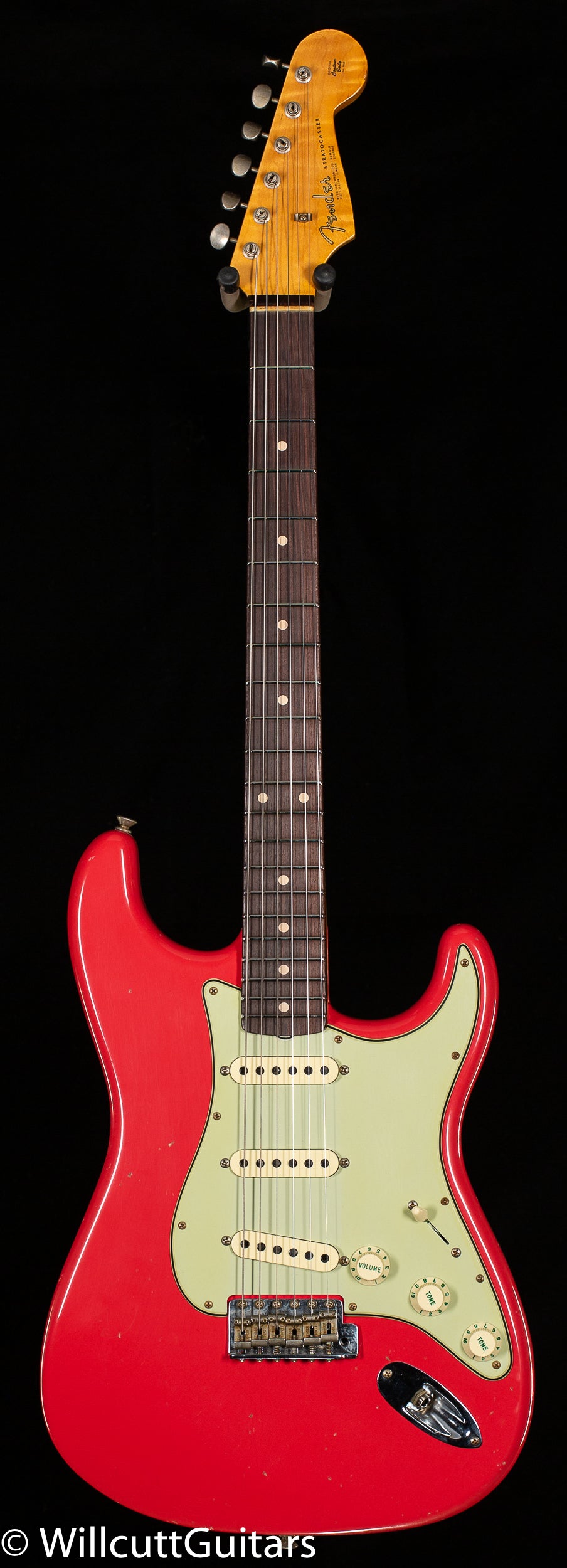 Fender Custom Shop Willcutt True '62 Stratocaster Journeyman Relic Fiesta Red 60s Oval C (373)