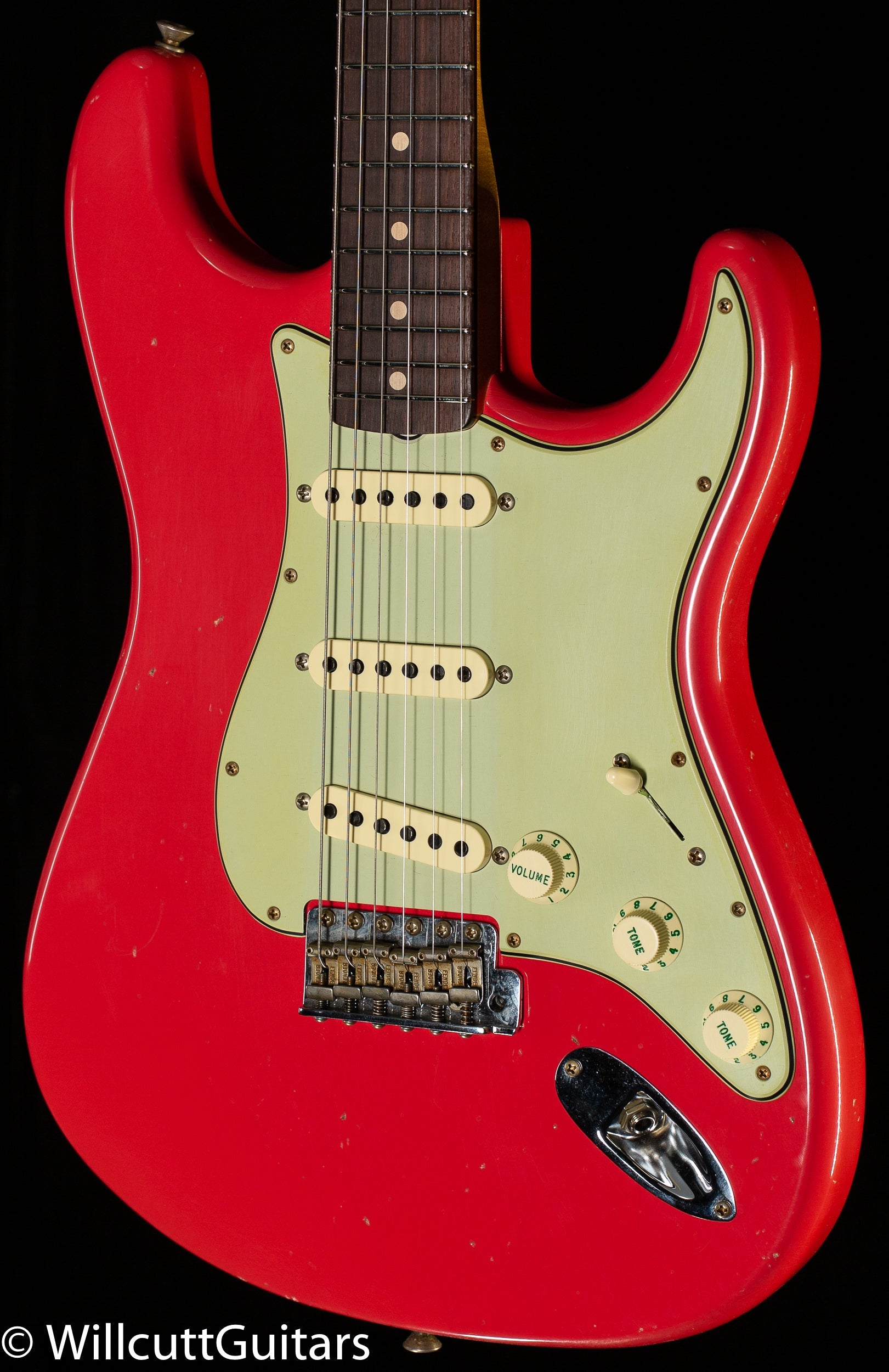 Fender Custom Shop Willcutt True '62 Stratocaster Journeyman Relic Fiesta Red 60s Oval C (373)