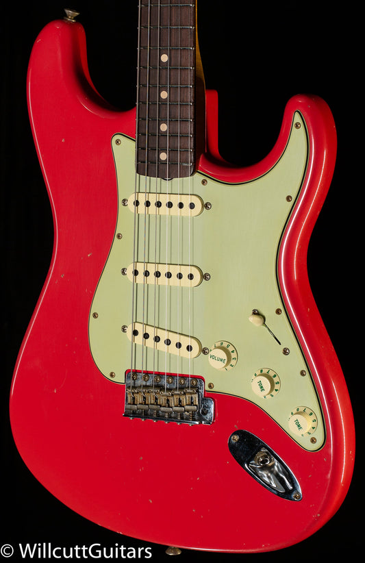 Fender Custom Shop Willcutt True '62 Stratocaster Journeyman Relic Fiesta Red 60s Oval C (373)