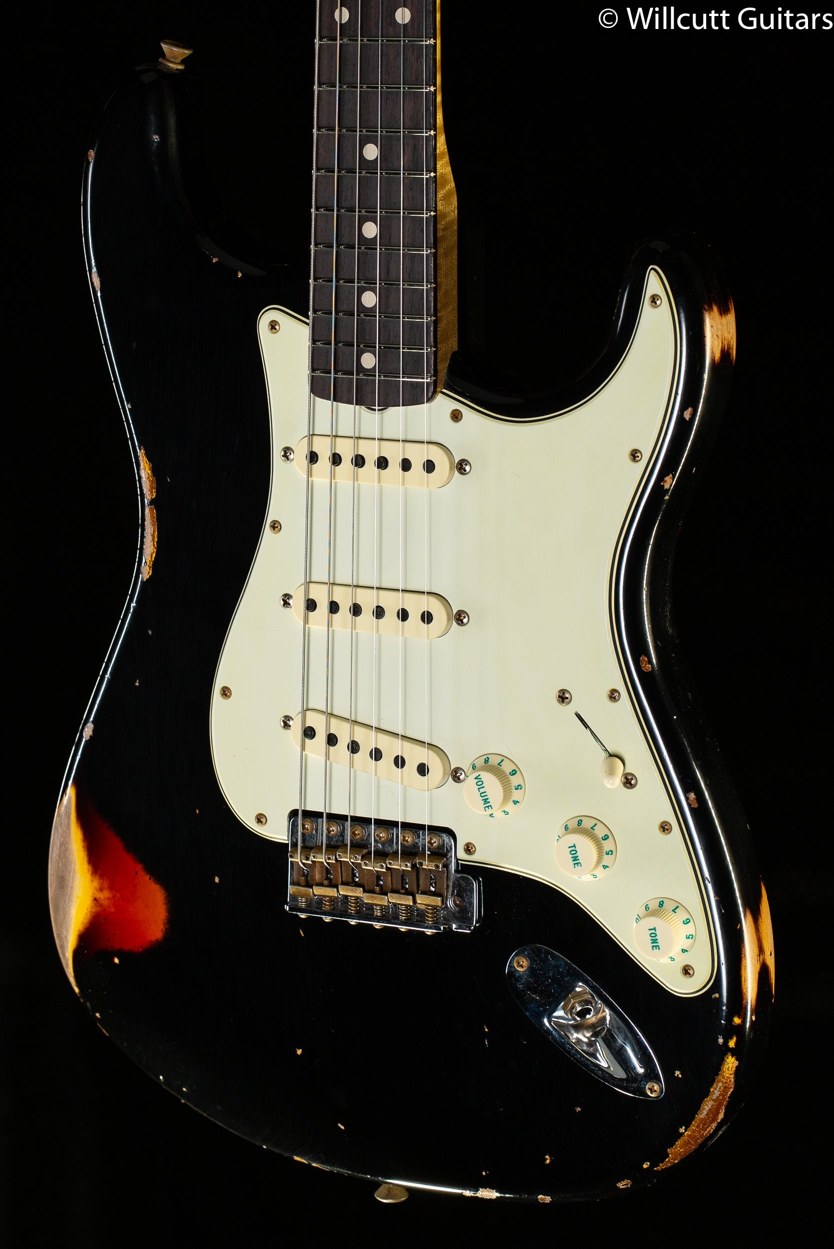 Fender Custom Shop Willcutt True '62 Stratocaster Journeyman Relic Black over 3TS '59 C