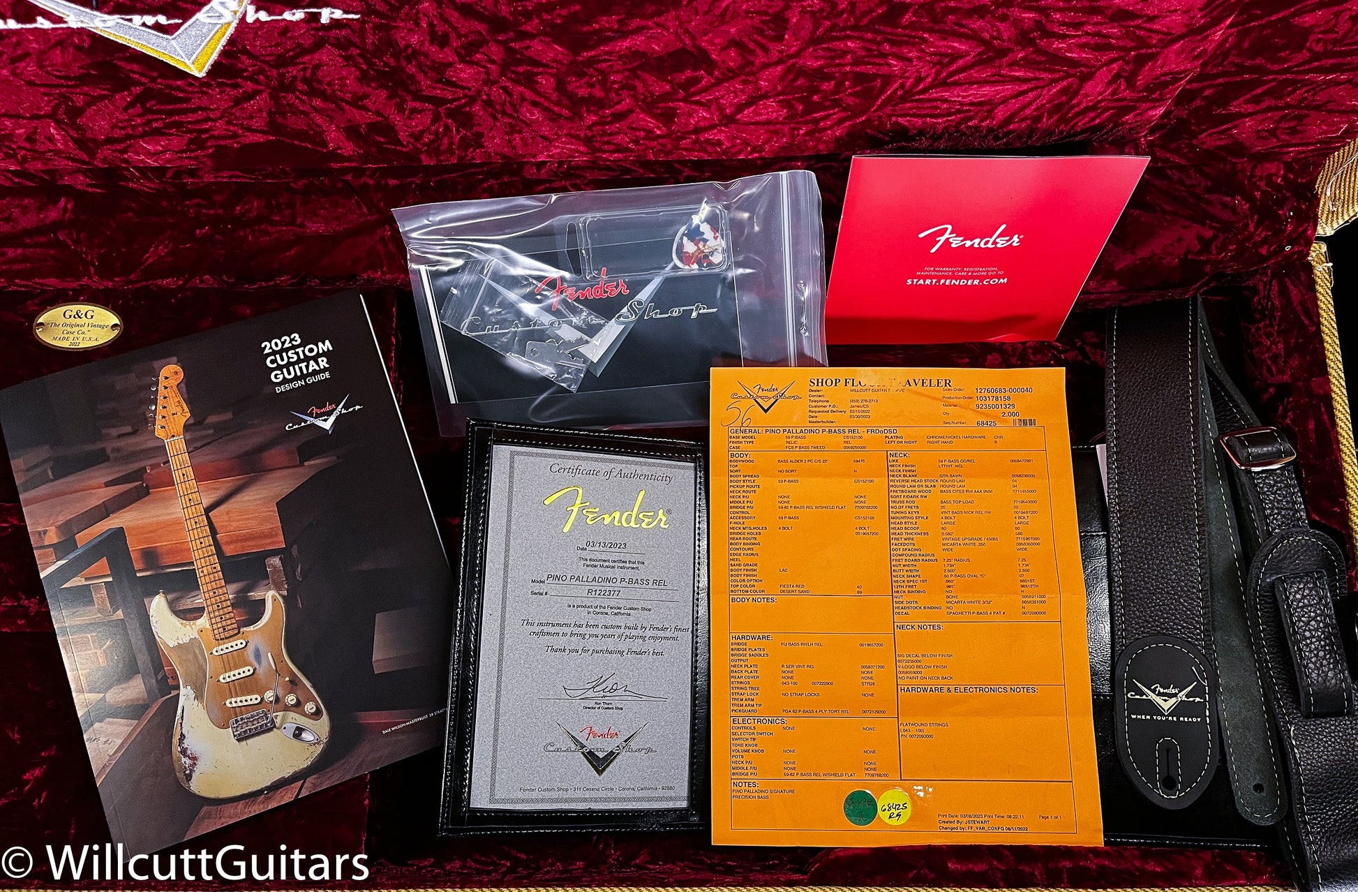 Fender Custom Shop Pino Palladino Signature Precision Bass Rosewood Fingerboard Fiesta Red over Desert Sand (377)