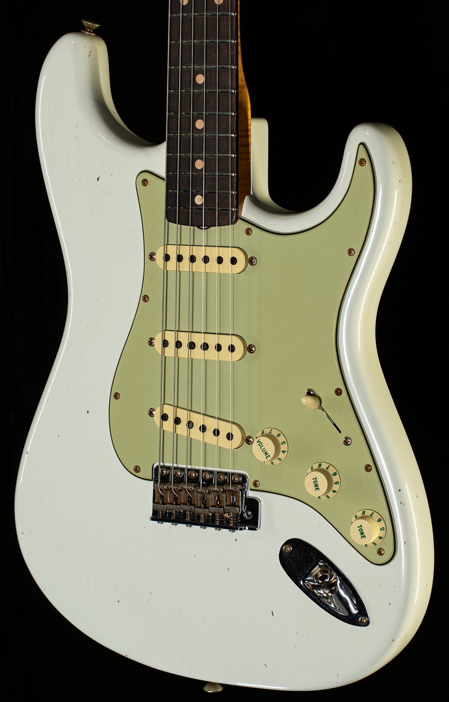 Fender Custom Shop Willcutt True '62 Stratocaster Journeyman Relic Olympic White 60s Oval C (445)