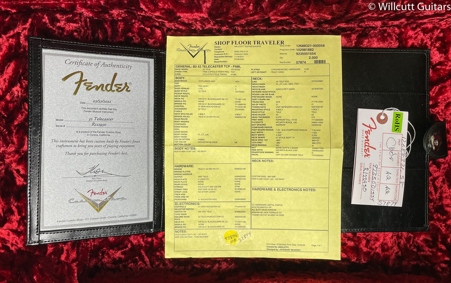 Fender Custom Shop 1952 Telecaster Time Capsule Faded Nocaster Blonde (950)
